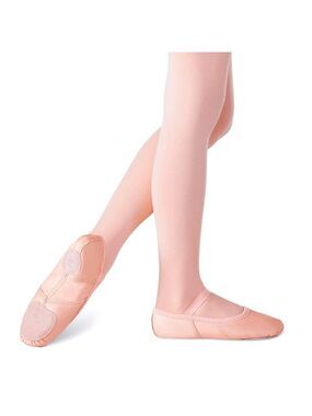 ** NEW Revolution Pink Leather Stertch Ballet Dance Shoes Size 11.5/12 (13A)